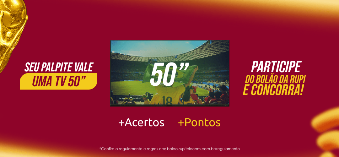 Participe e concorra a uma TV 50 Polegadas