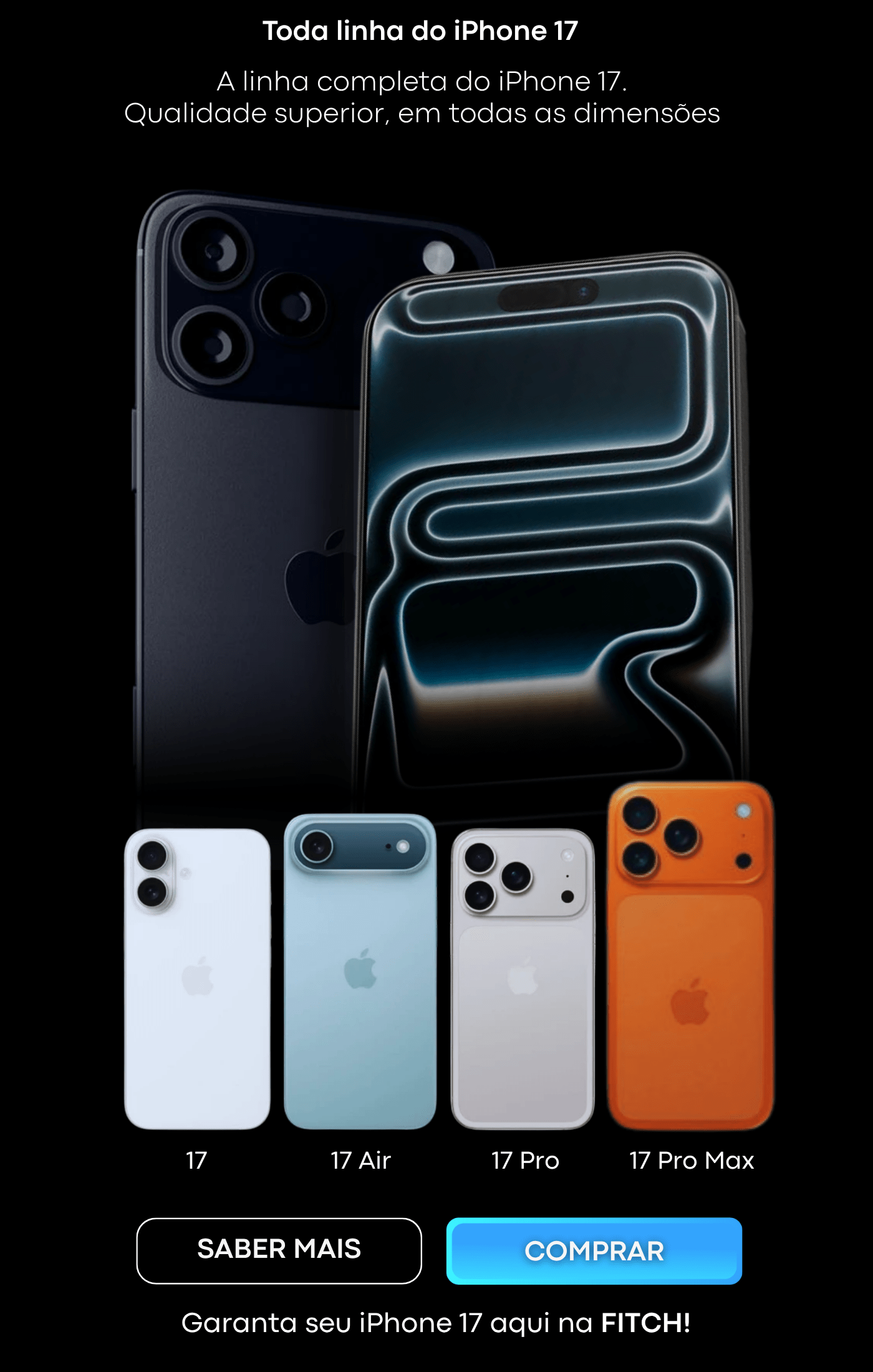 Linha do iPhone 17